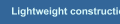 Lightweight constructions